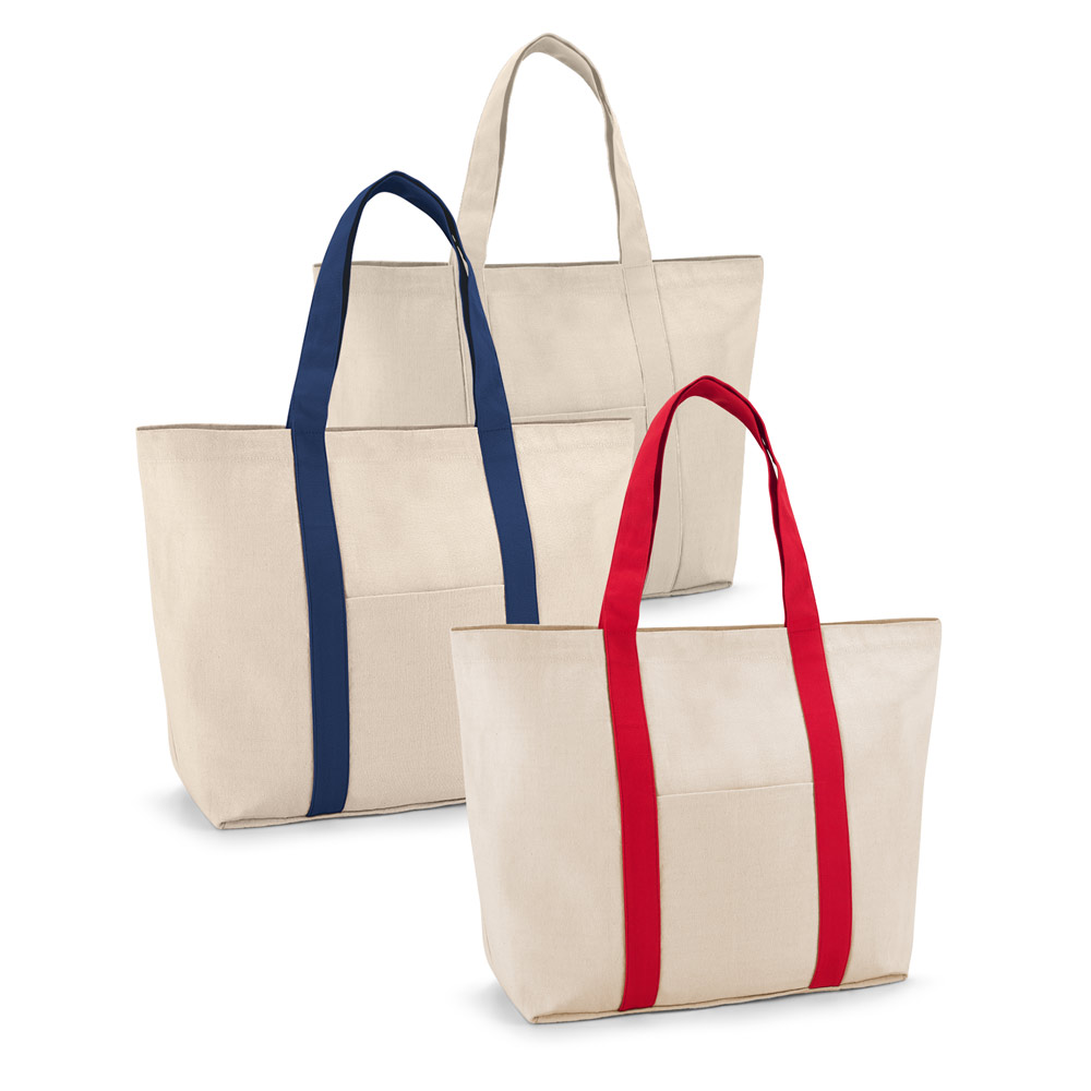 92824 VILLE. 100% cotton canvas bag with front and inside pocket (280 g/m²) - Image 1