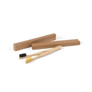 95056 DELANY. Toothbrush with bamboo body and nylon bristles