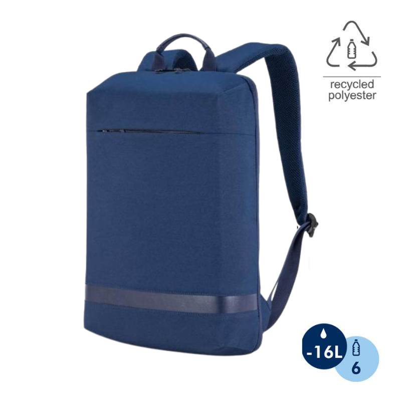 SANOK - CHANGE Collection Slim RPET 15.6" Laptop Backpack - Blue - Image 1