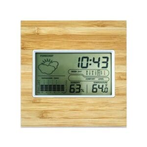 Multi-Function Bamboo Digital Clock