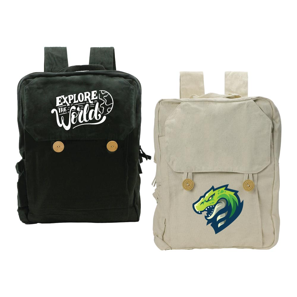 Cotton Backpacks with Zipper Closure - Image 3