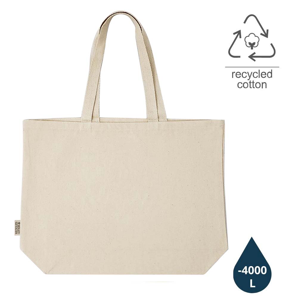 GRS-certified Recycled Cotton Beach / Shopping Bag - Natural - Image 1