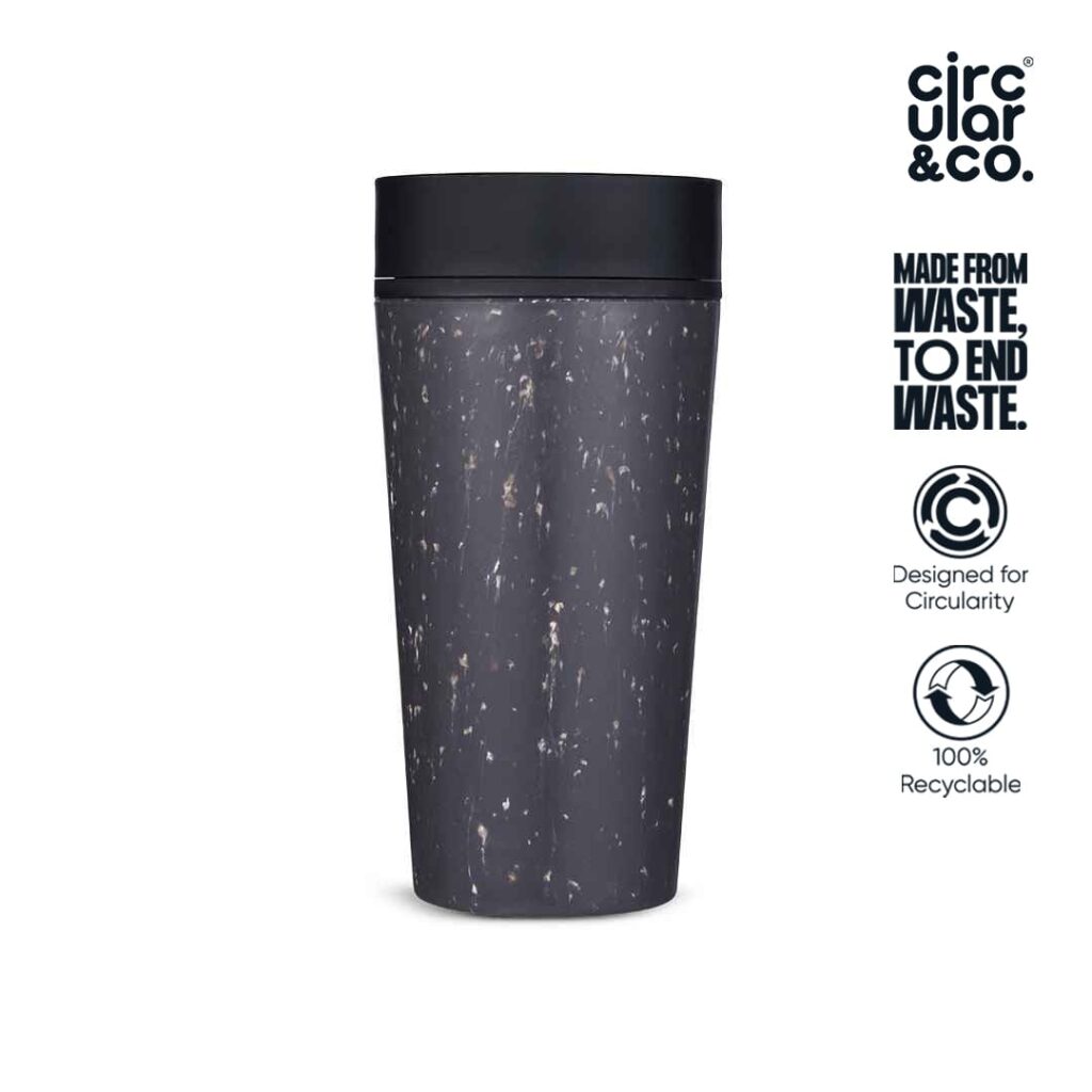 Circular Cup 12oz Grey & Ink - Image 1