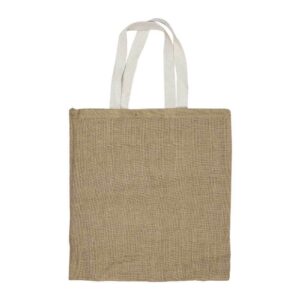 Eco Friendly Jute Bags with White Handles