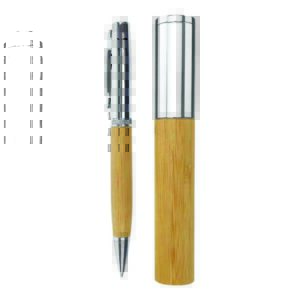 Metal and Bamboo Pens with Tube Box