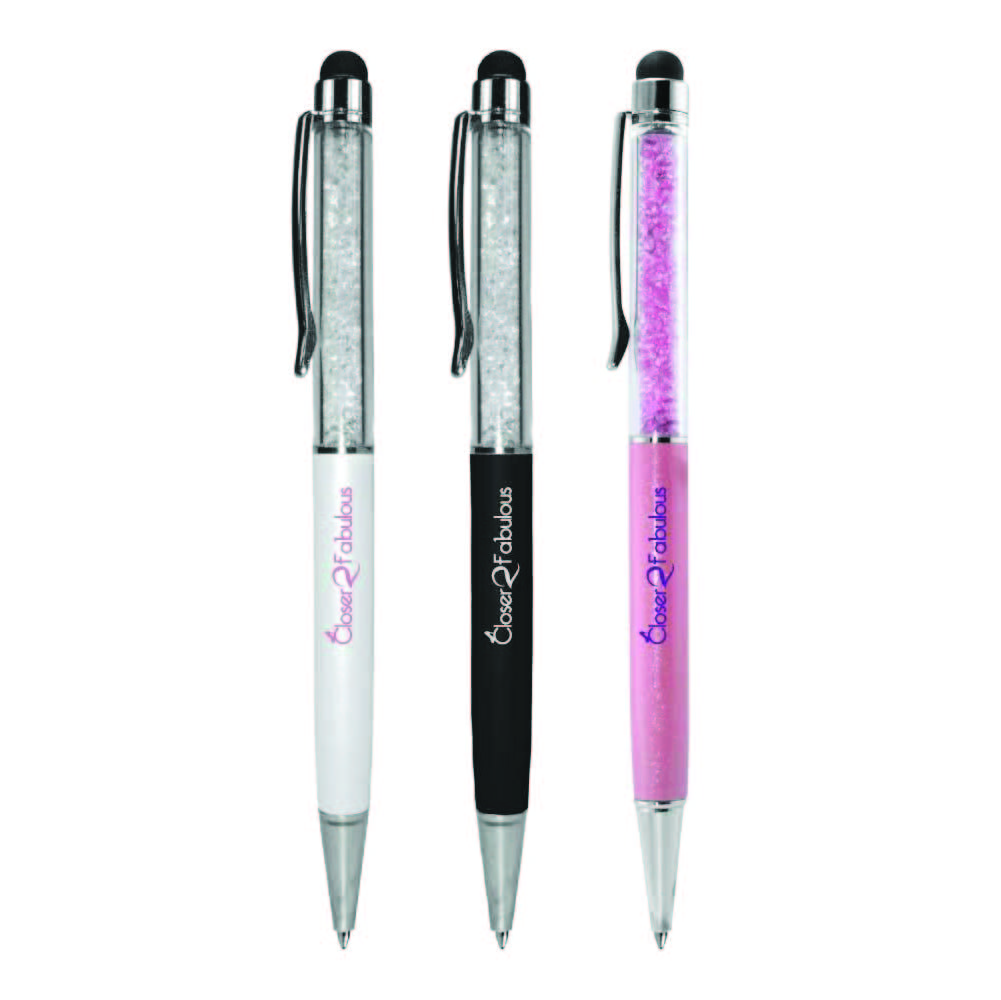 Crystal Pens with Stylus - Image 2
