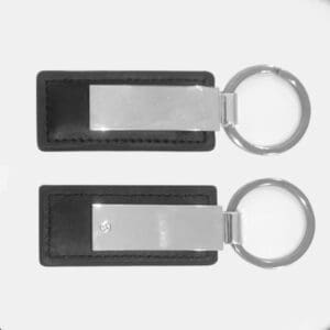 METAL LEATHER KEYCHAIN