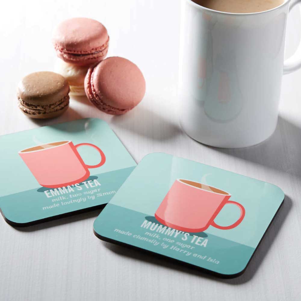 Hardboard Tea Coasters Size: 9 x 9 cm - Image 2