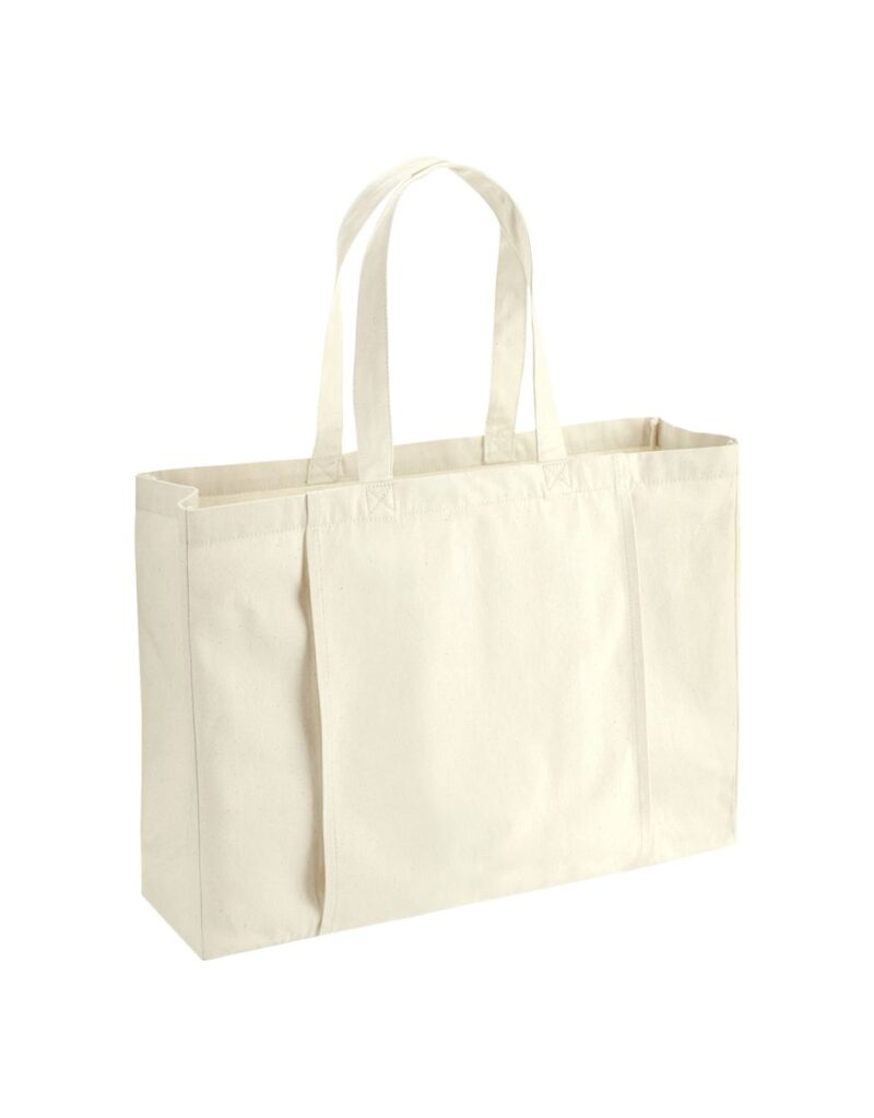 HURUP - Gym/Yoga 310GSM Cotton Tote Bag - White - Image 2