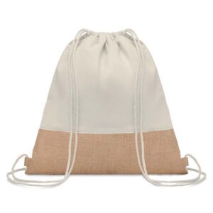 TRIGE - GRS-certified Recycled Cotton & Jute Drawstring Bag -