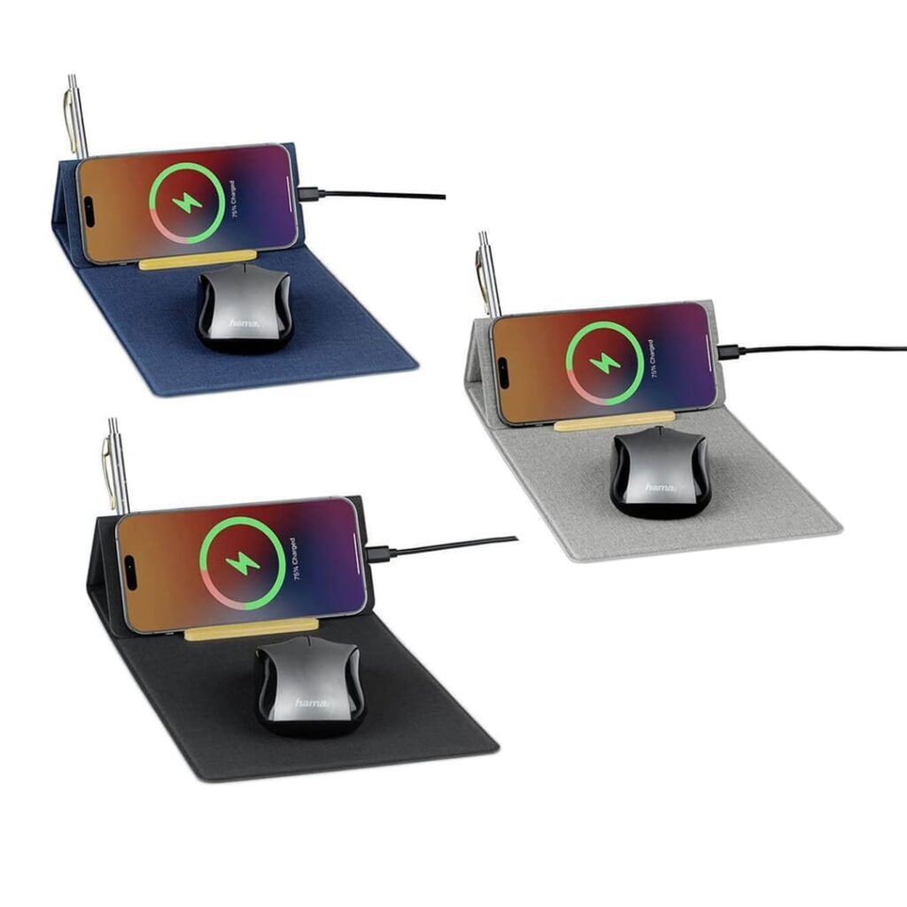 BLACE - CHANGE ZERO Recycled PU 15W Wireless Mousepad & Desk Organizer - Image 1