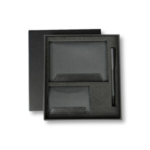 Executive Set of Passport Cover, Name Card Holder and Metal Pen