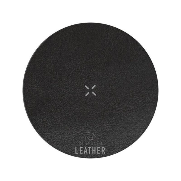 ANZIO - Recycled Leather 15W Wireless Charger - Black