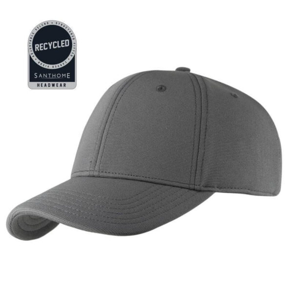 Santhome Recycled 6 Panel Adjustable Cap - Dark Grey