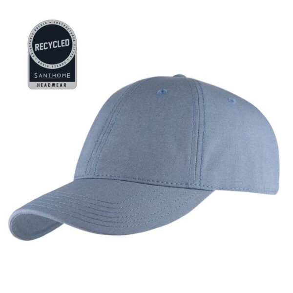 Santhome Recycled 6 Panel Relaxed Fit Cap - Sky Blue