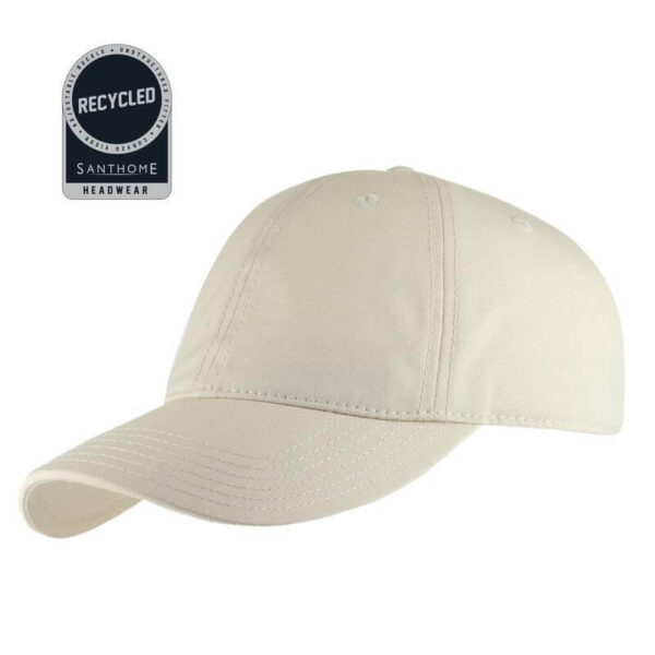 Santhome Recycled 6 Panel Relaxed Fit Cap - Beige