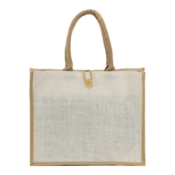 Jute Shopping Bags with Button