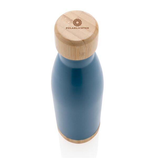 ODESSA - Giftology Double Wall Stainless Bottle with Bamboo Lid and Base -