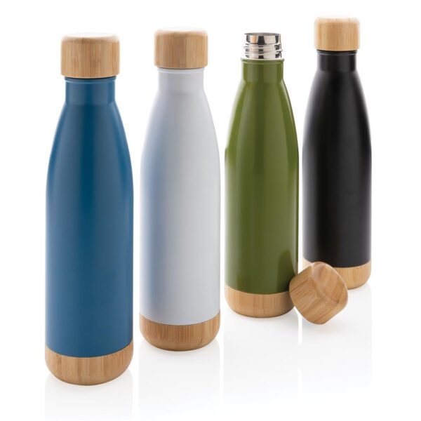 ODESSA - Giftology Double Wall Stainless Bottle with Bamboo Lid and Base -