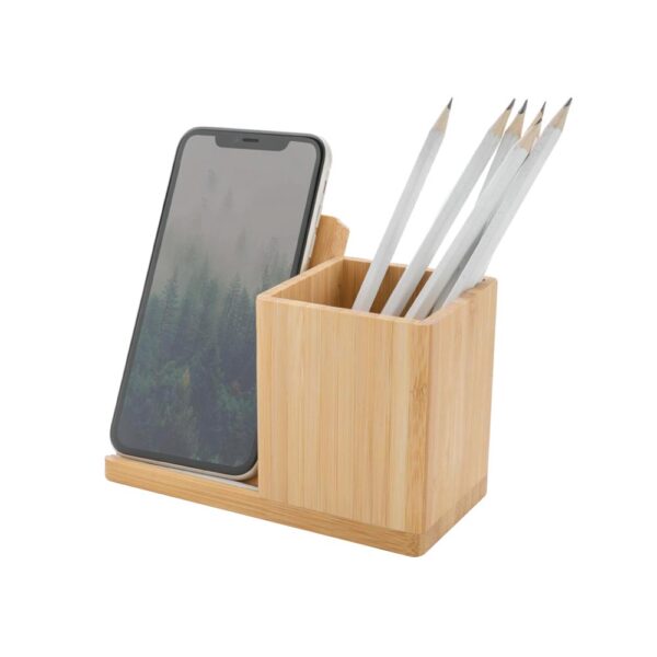 Bamboo Pen Holder with 10W Wireless Charger