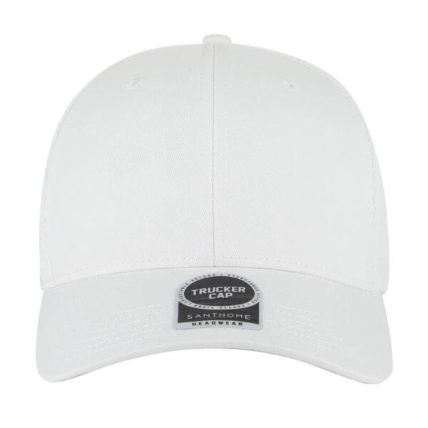 Santhome 6 Panel Trucker Cap - White