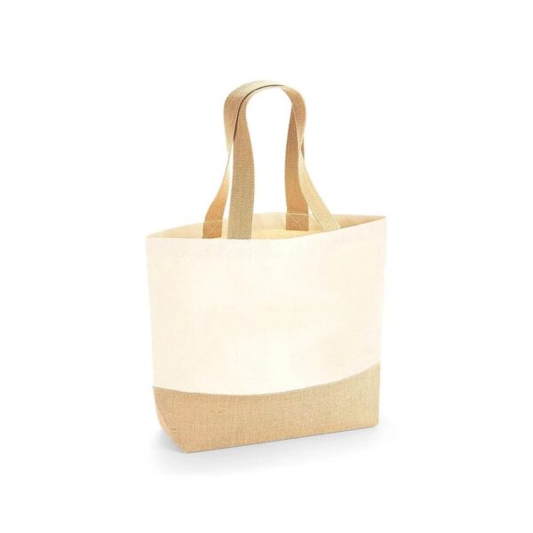 FARUM - GRS-certified Recycled Cotton-Jute Mini Bag - Natural CTEN 432