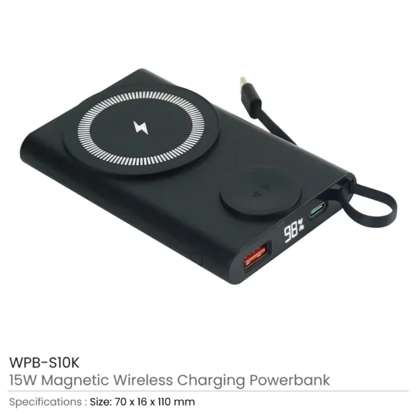 Magnetic Fast Wireless Charging Powerbank,15W, iWatch Charger